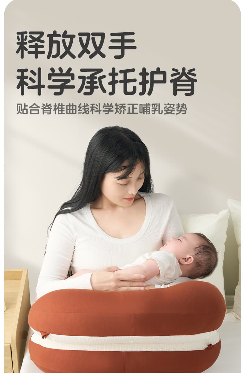 授乳クッション 科学設計背もたれ付き硬め授乳専用斜面枕